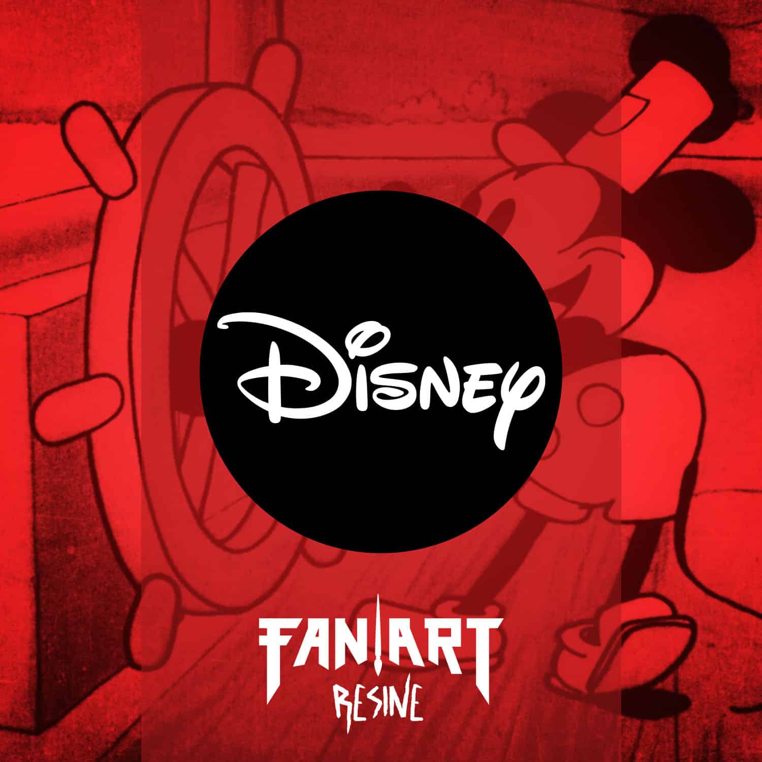 fanart resine logo figurine statue premium disney disney+ +