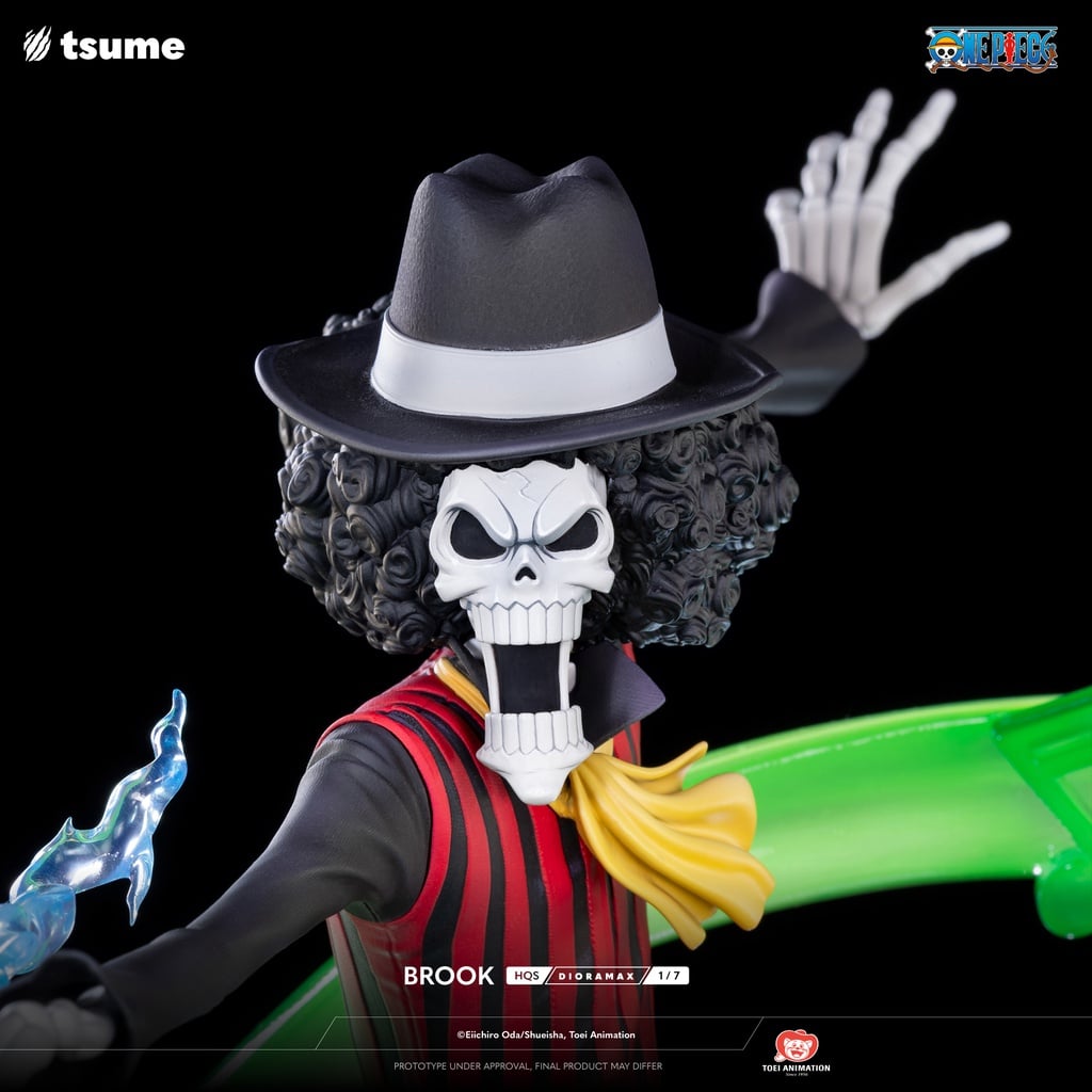 tsume one piece brook nakama mugiwara luffy equipage musicien escrimeur squelette ghost ame phosphorescent HQS dioramax fanart resine fanart resine statue resine figurine figurine manga figurine resine premium