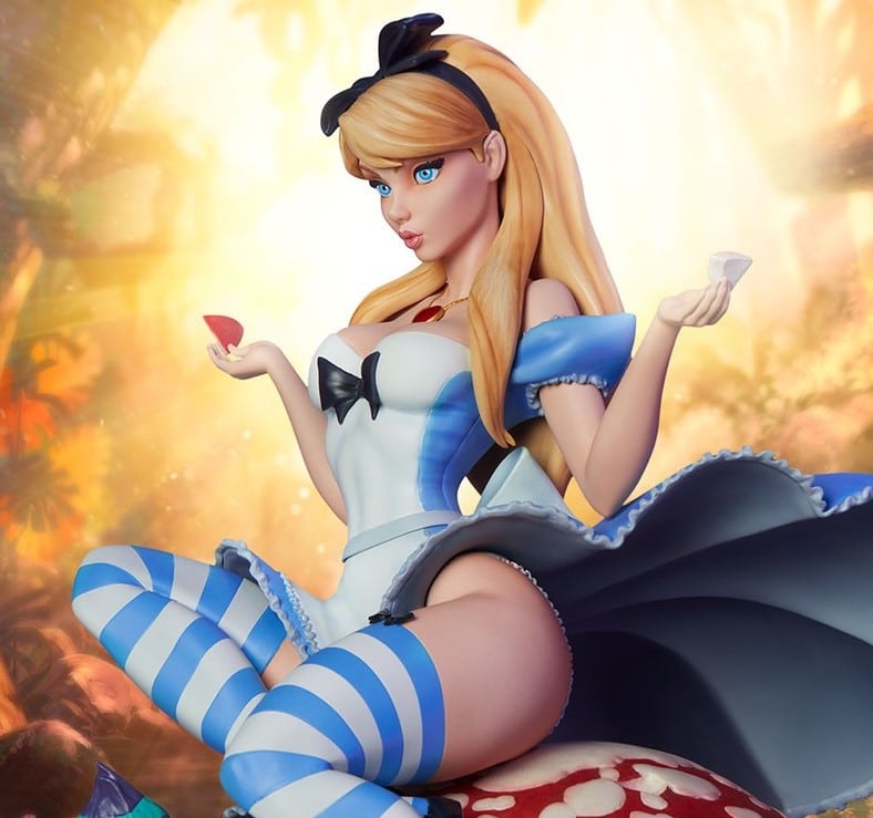 alice in wonderland alice au pays des merveilles sideshow fanart resine fanart resine statue resine figurine figurine manga figurine resine premium