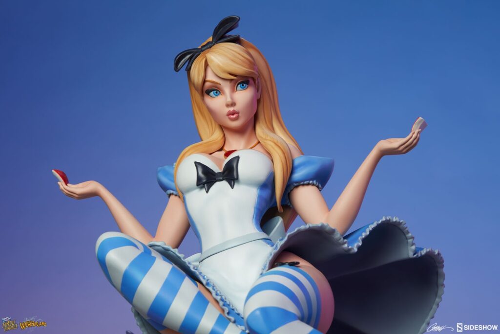 alice in wonderland alice au pays des merveilles sideshow fanart resine fanart resine statue resine figurine figurine manga figurine resine premium