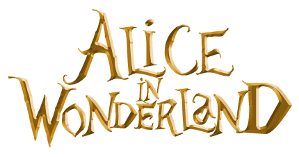 alice au pays des merveilles alice in wonderland fanart resine logo